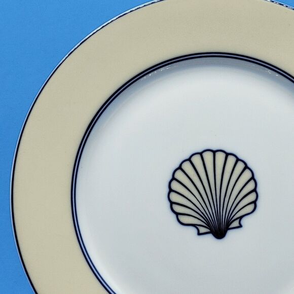 Fitz & Floyd Nobilis Shell 6.5" Bread  Plates Bundle of 4 Discontinued Excellent - Picture 3 of 8